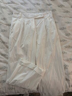 DKNYC White Wide-Leg Trousers